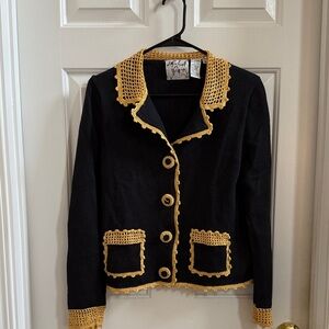 Michael Simon Black & Gold Women's Cardigan